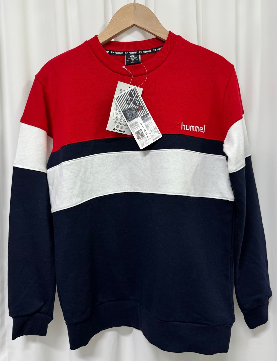 [새상품] 험멜 컬러블록 맨투맨 상품이미지4