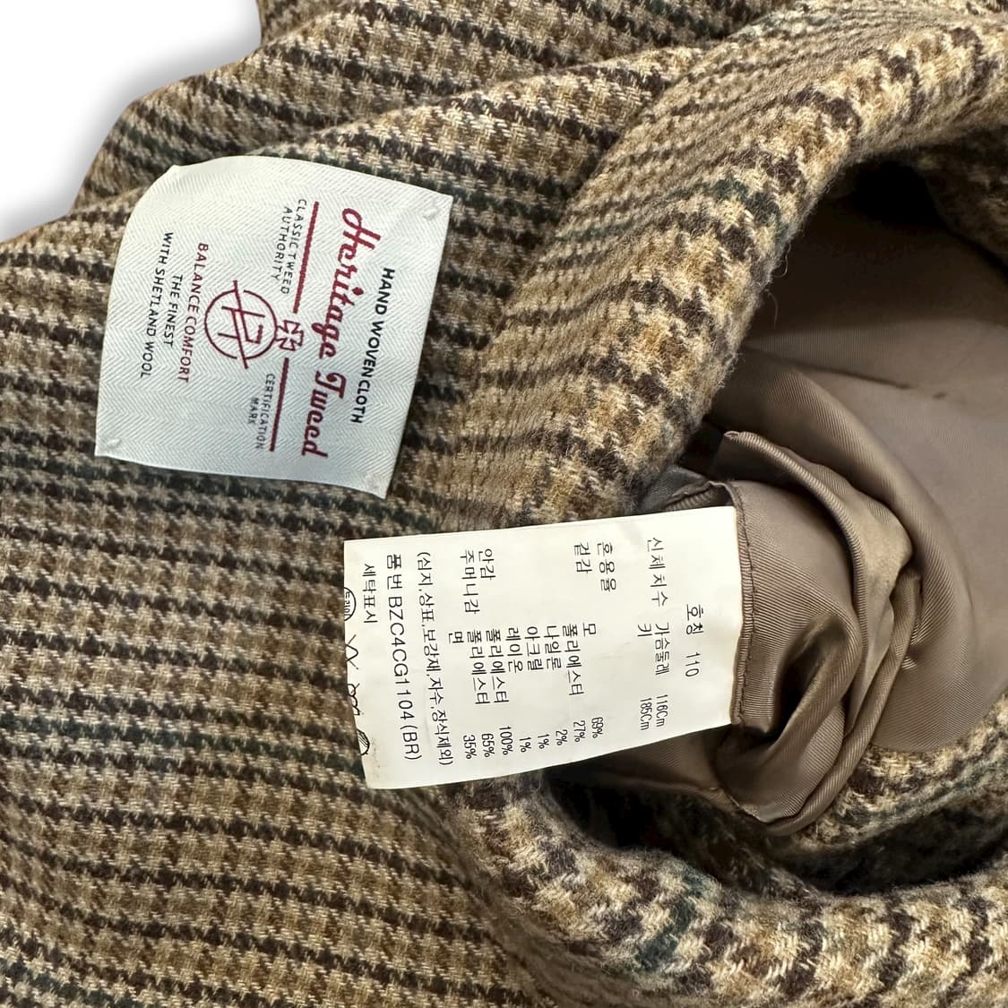 앤드지 헤리티지트위드 발마칸 코트 상품이미지7
