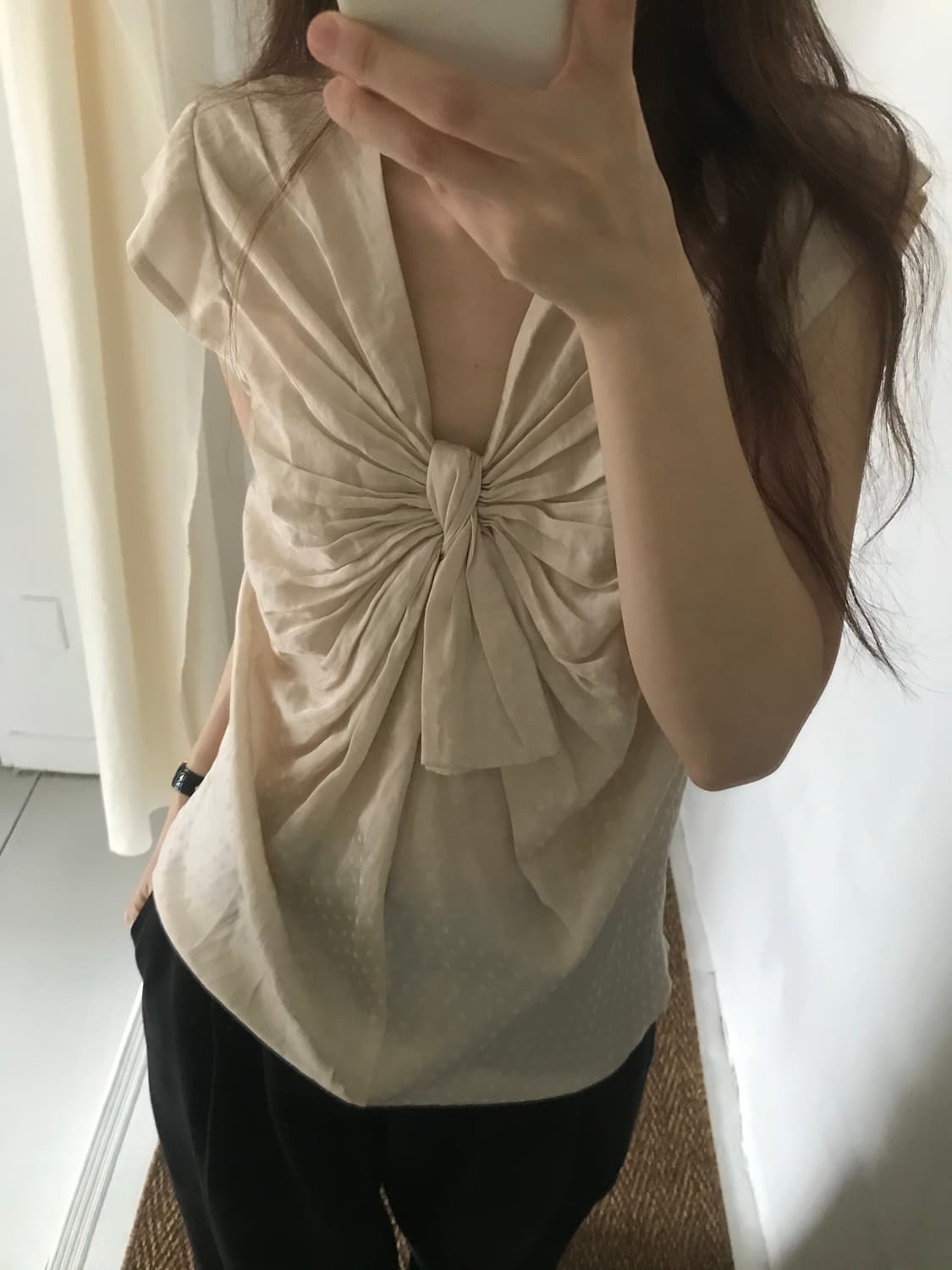 ribbon point blouse 상품이미지2