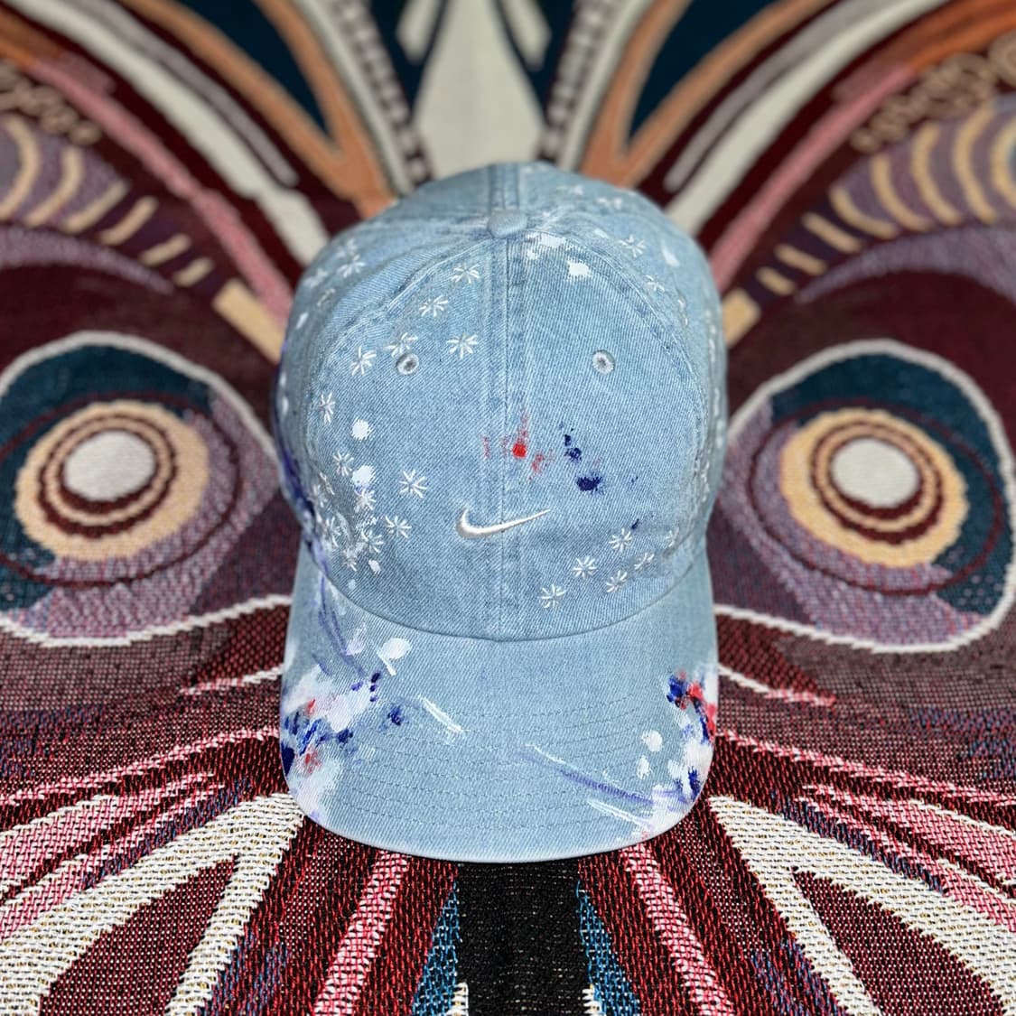 [Custom] 나이키 클럽 스우시 데님 캡 상품이미지1