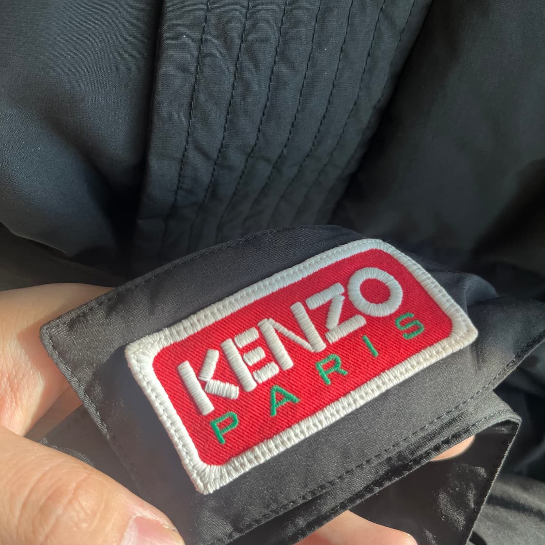 새상품(M)겐조 기모노 벨티드 랩 후드 다운 패딩 블랙 상품이미지5