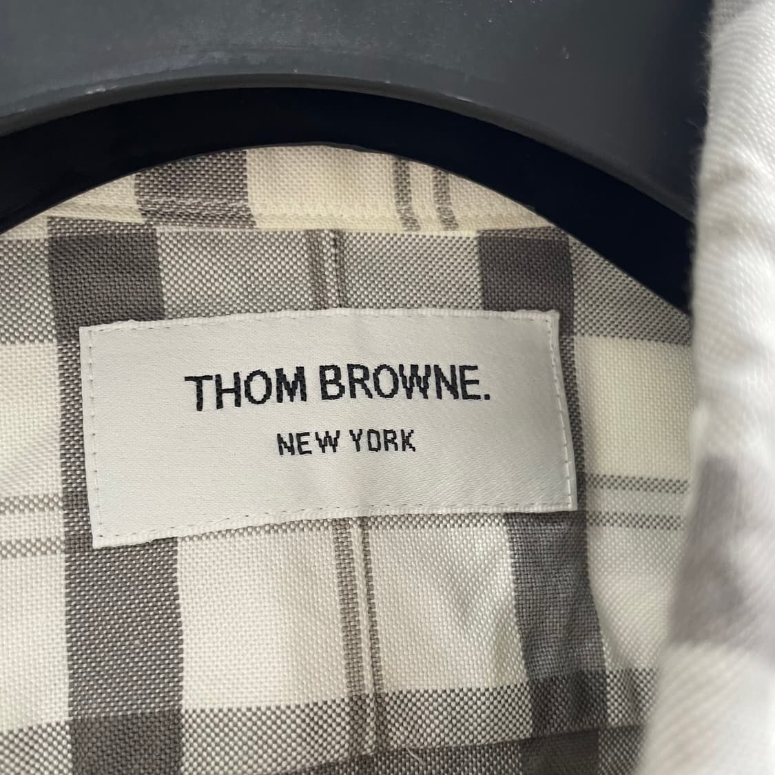 톰브라운/ 트리콜로 테이핑 그레이 체크 셔츠/ 3 상품이미지8