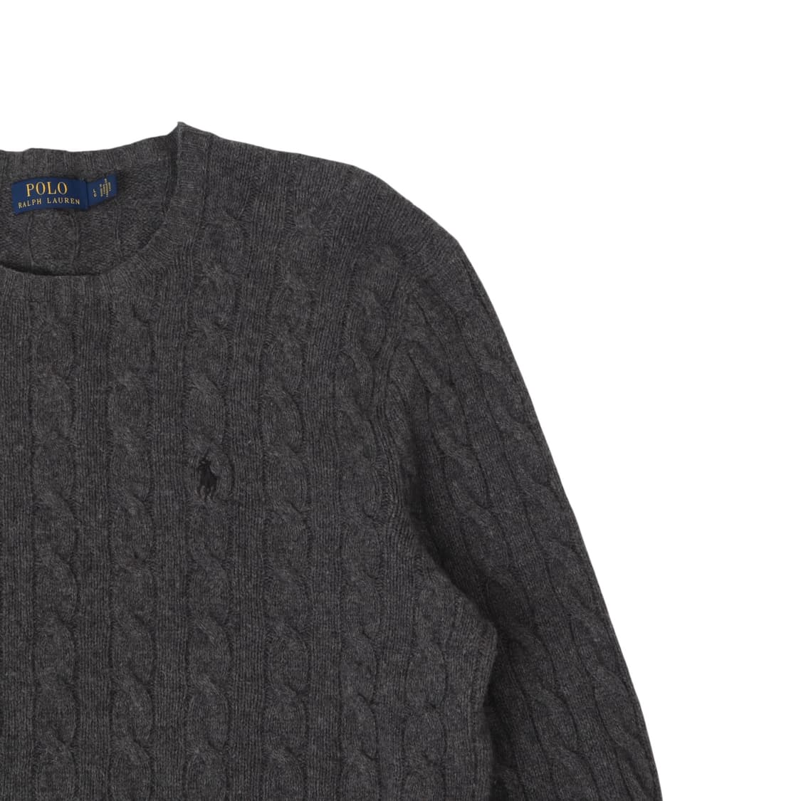 폴로 랄프로렌 그레이 울 캐시미어 케이블 니트 상품이미지3