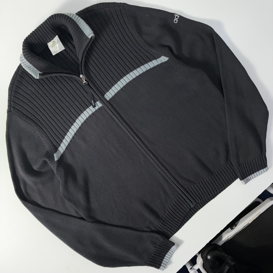 Adidas  아디다스 차콜 니트집업 자켓  상품이미지2