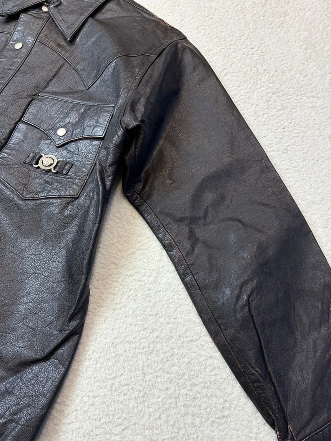 베르사체 90's OG 천연가죽 웨스턴 셔츠 자켓 PN5861 상품이미지5