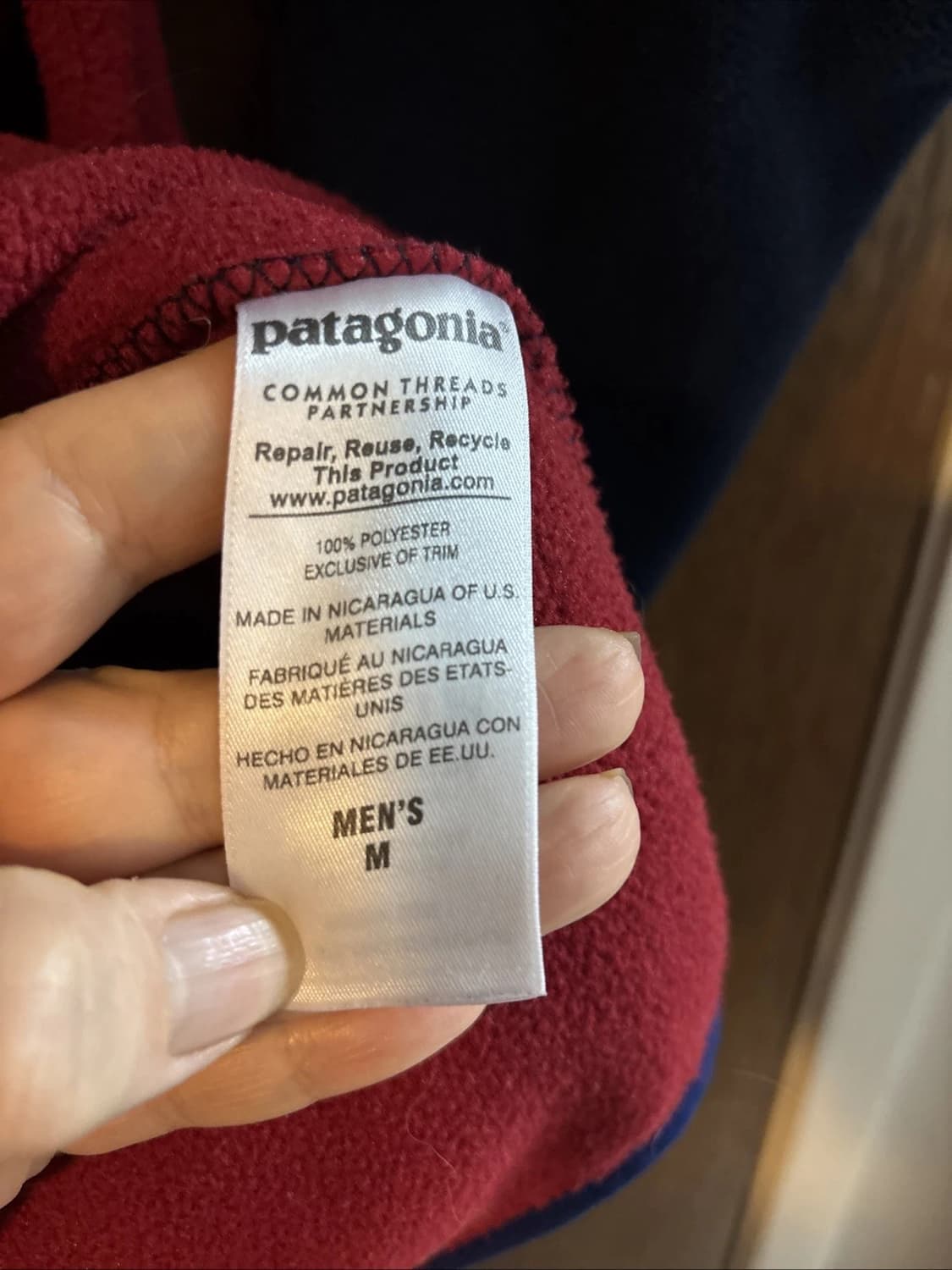 10s 파타고니아 신칠라 스냅-T 네이비/레드/블루 상품이미지5