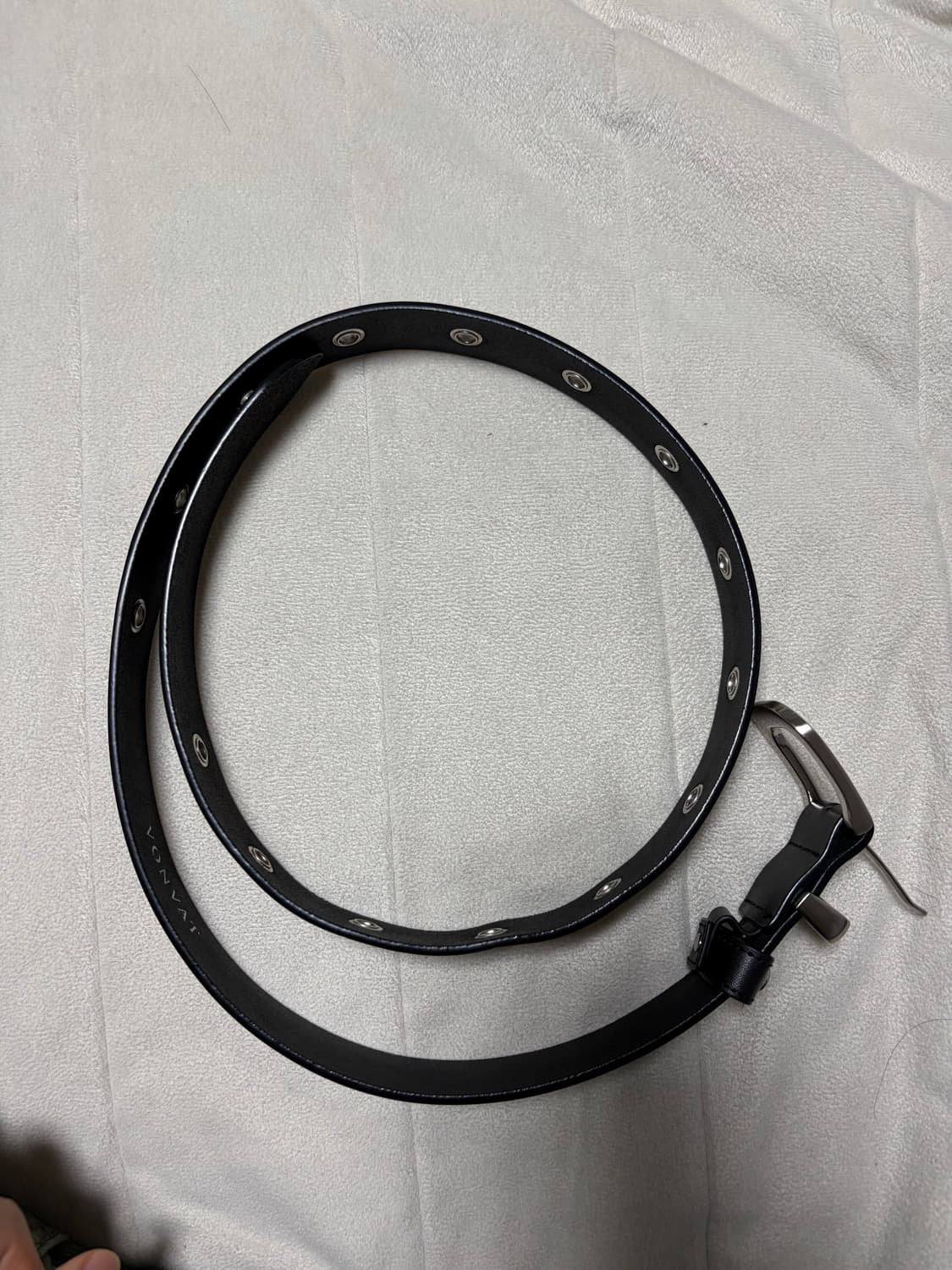 본바트 미니멀 아일렛 벨트 블랙 상품이미지7