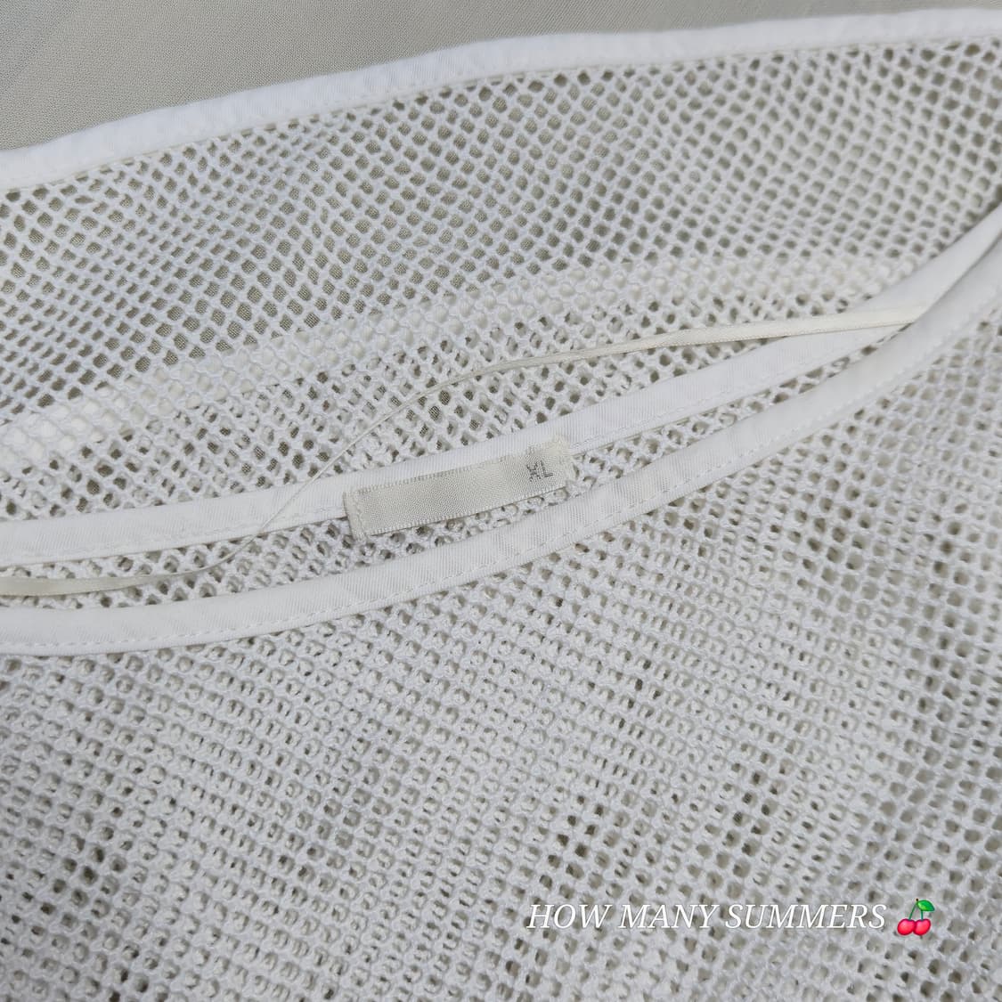 GU 지유 Y2K 메쉬 네트 크롭 긴팔 빈티지 커버업 비치웨어 여름 시스 상품이미지5