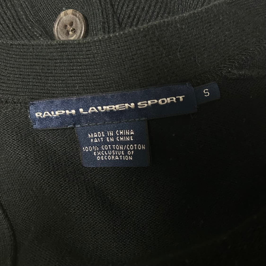 폴로 랄프로렌 브이넥 니트 가디건 블랙 S 상품이미지7