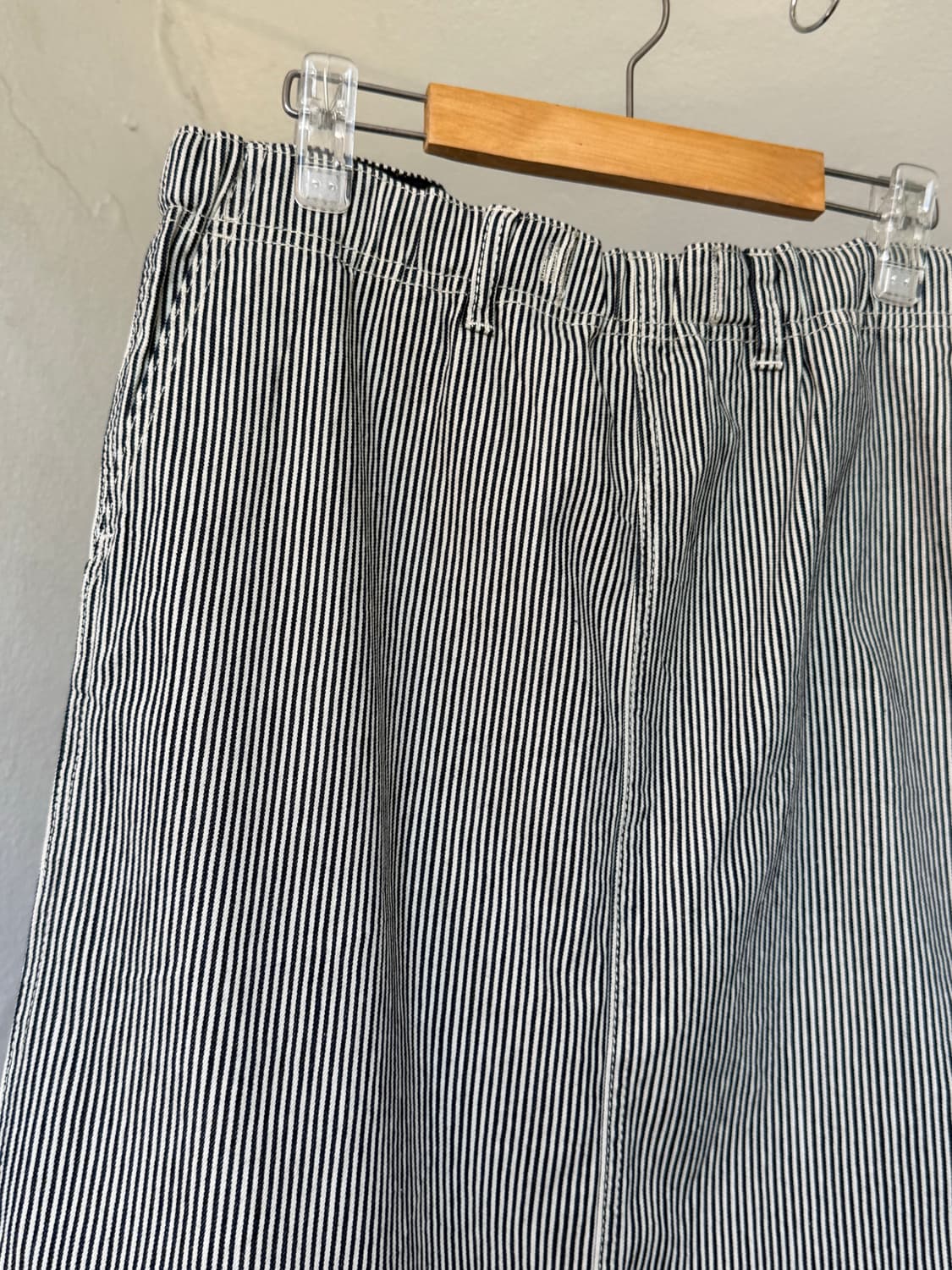 데님 스트라이프 미디 스커트 상품이미지2