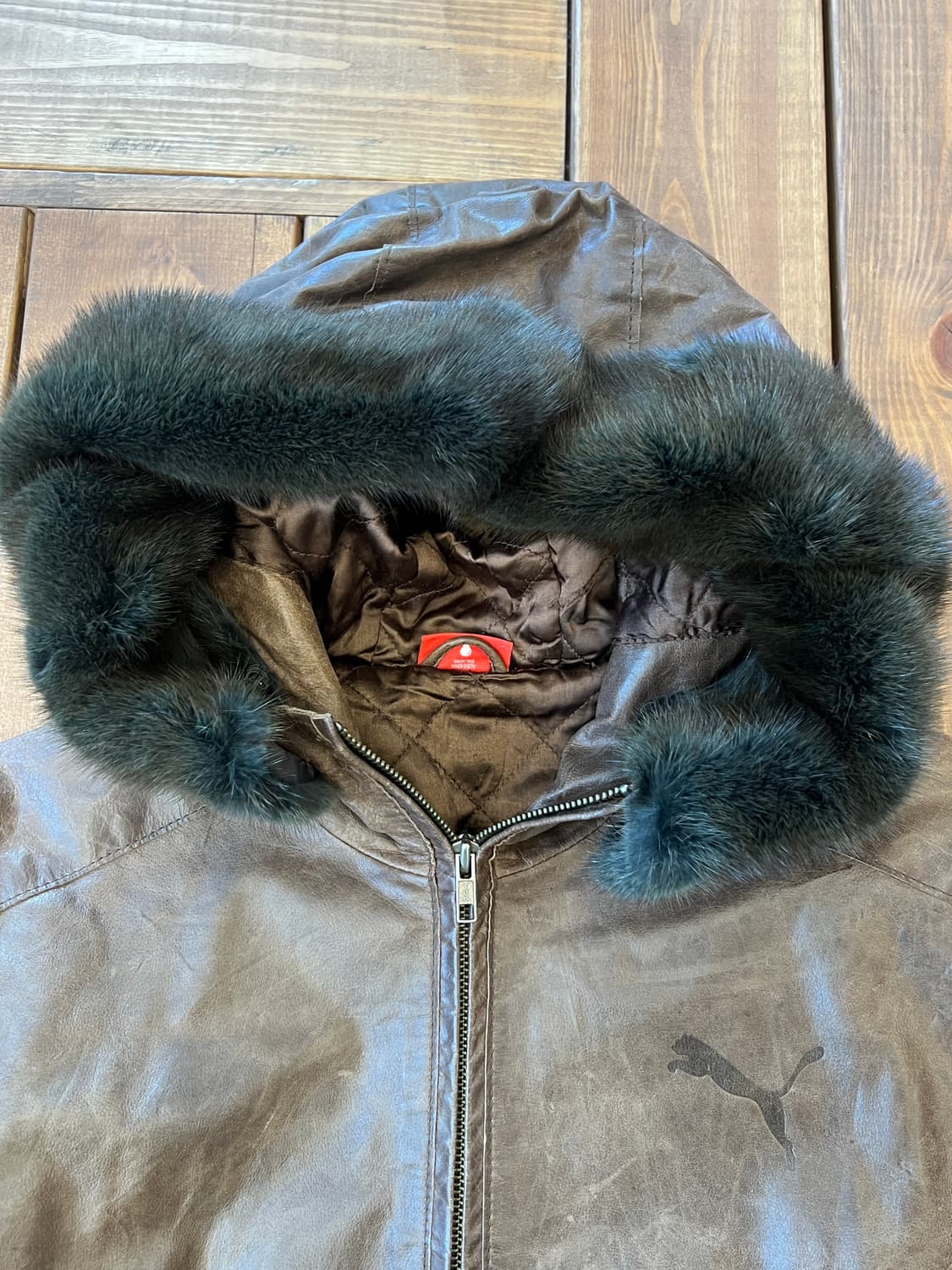 퓨마 브라운 레더자켓 상품이미지7