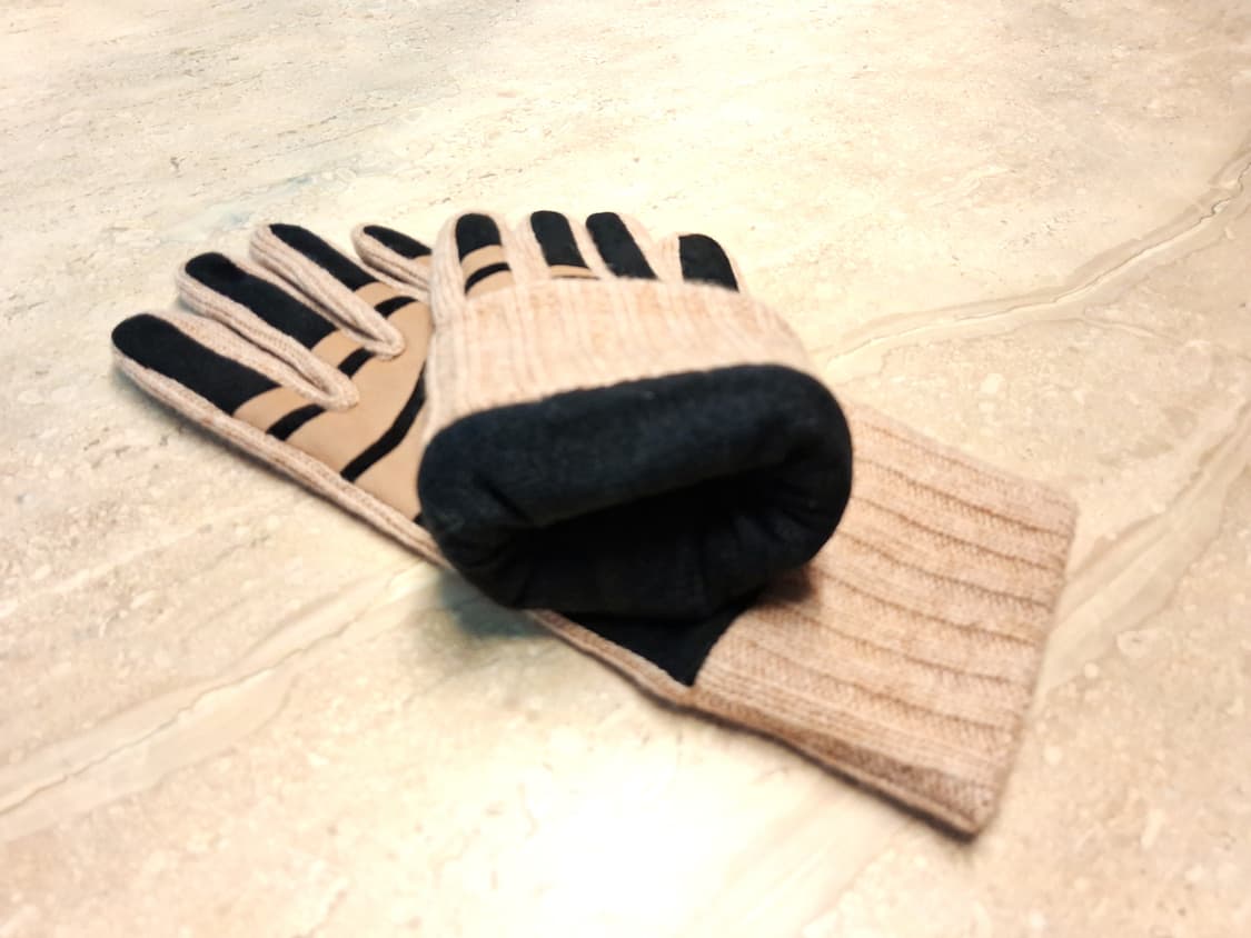 비비안 웨스트우드 스웨이드 니트 콤비 장갑 / 베이지 (새상품) 상품이미지6