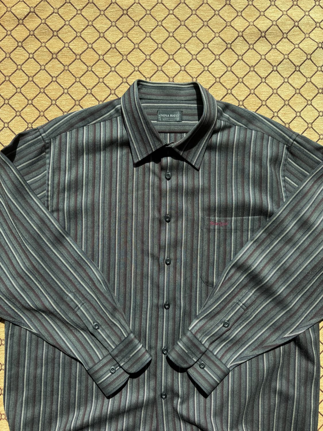 챠콜 빈티지 스트라이프 셔츠 상품이미지2