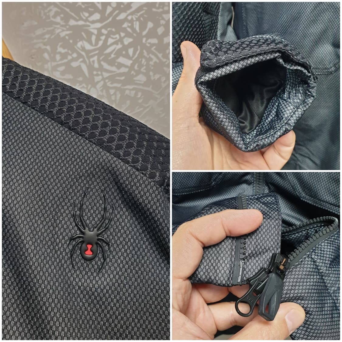 [남100] 스파이더 봄버 경량패딩 블랙 상품이미지5