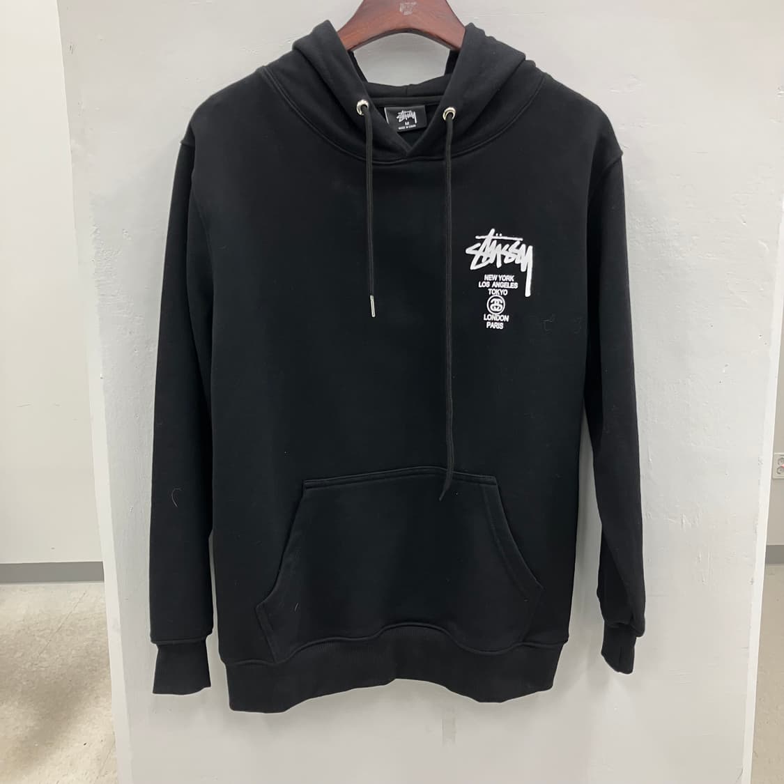 스투시 블랙 후드티 M 상품이미지1