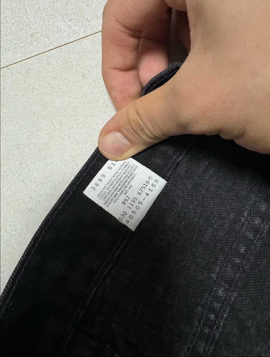 90s levi's 505 오렌지탭 블랙진 Made in USA 상품이미지8