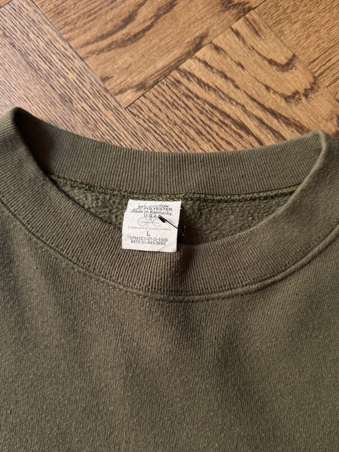 [L]오리지널 USMC Made in USA 올리브그린 스웻셔츠 상품이미지2