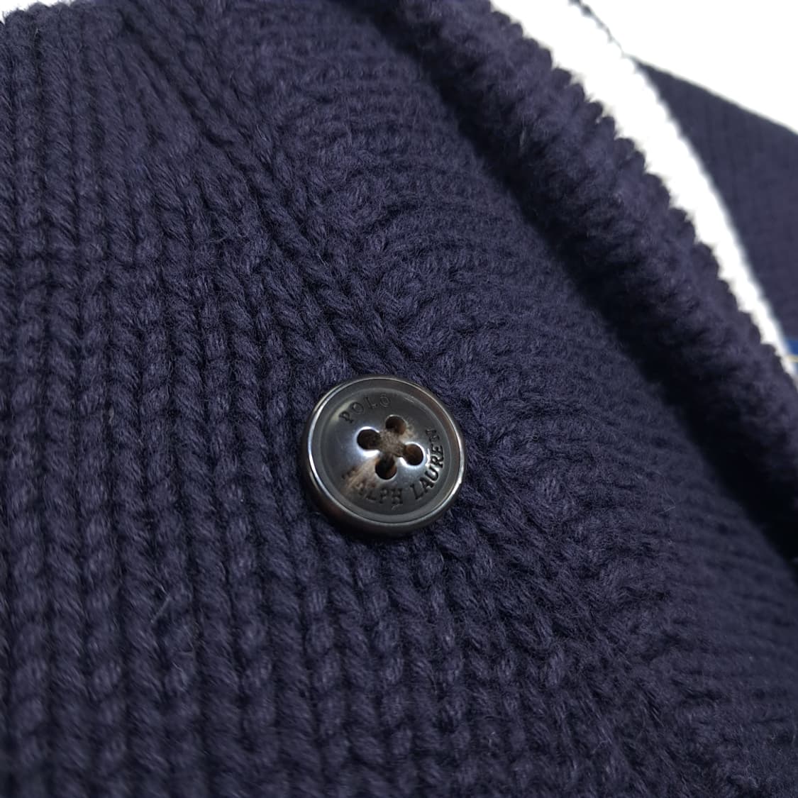 CL150 L 폴로 코튼 빅포니 자수 숄카라 니트 상품이미지8