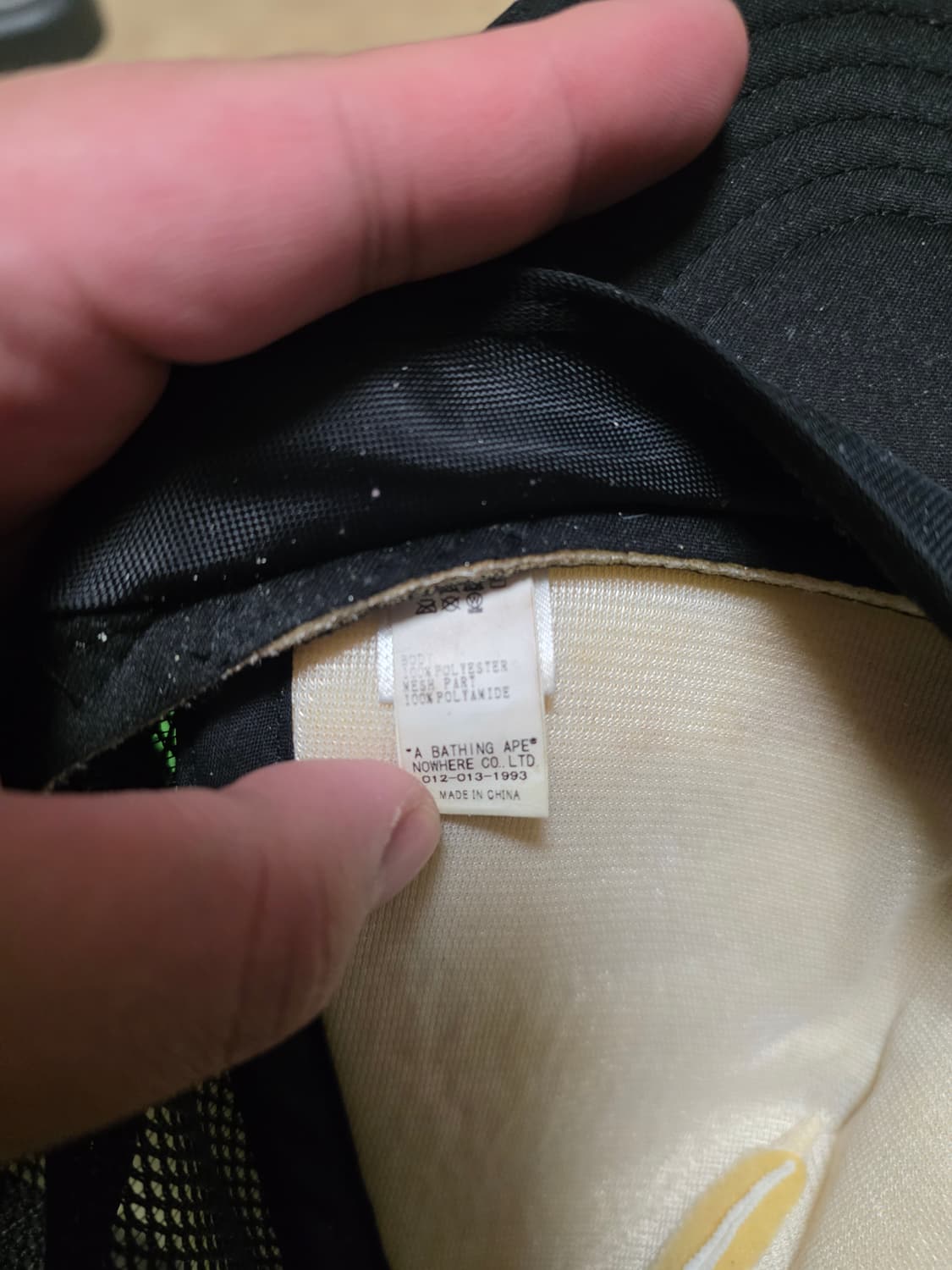 [OS]베이프 파이레츠사루 컬리지 매쉬캡 블랙 상품이미지4