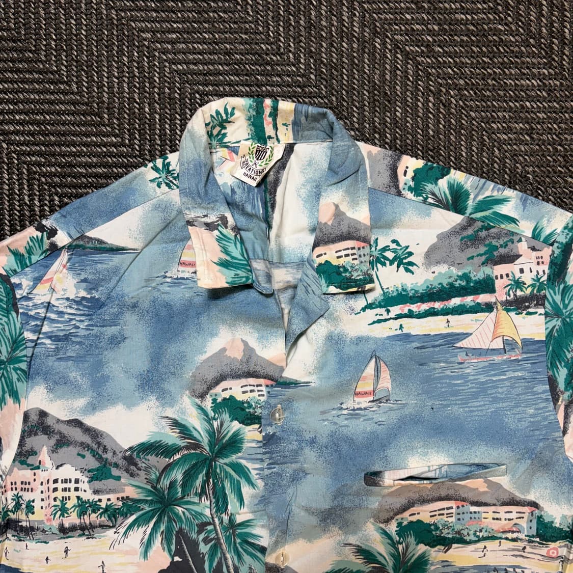 90s ROYAL CREATIONS 야자수 하와이안 셔츠 (L) 상품이미지3