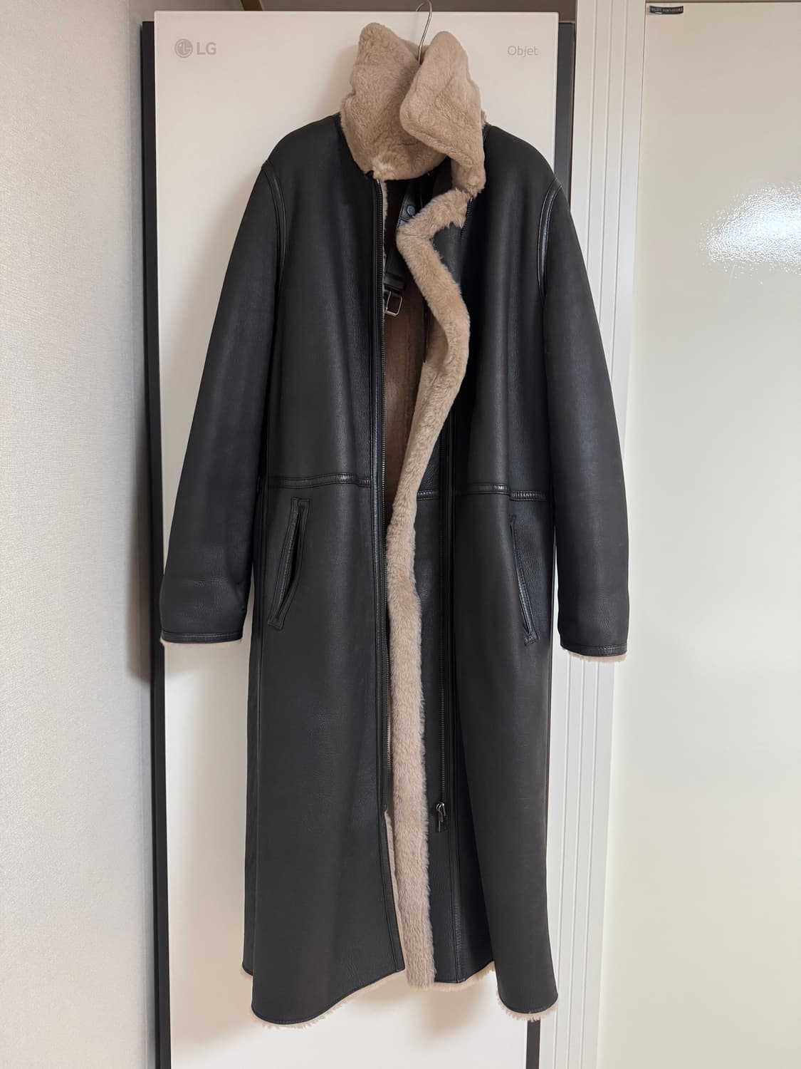 55 한섬 보브 VOV 리버시블 무스탕코트 상품이미지6