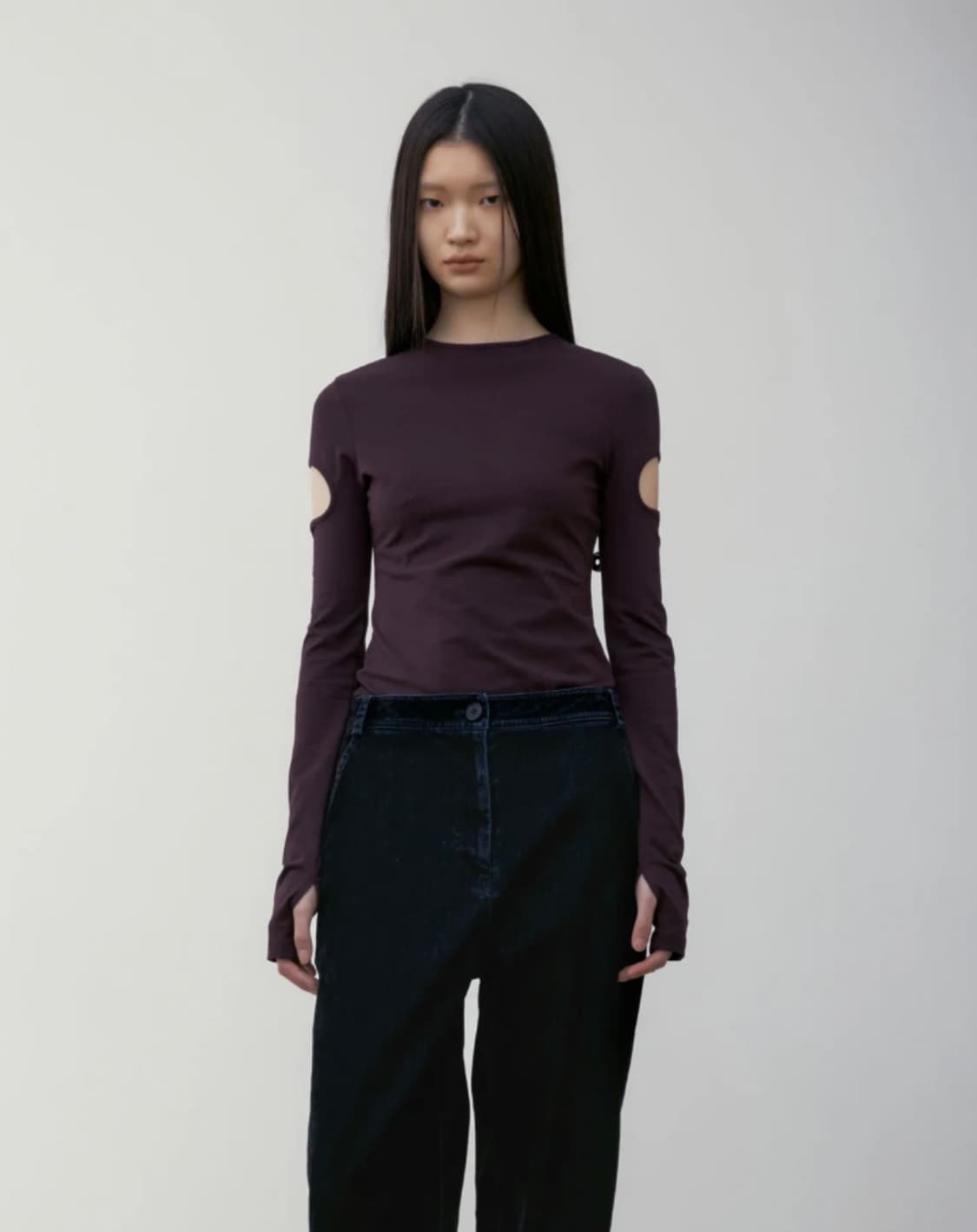 로우클래식 long sleeve_dark purple 상품이미지1