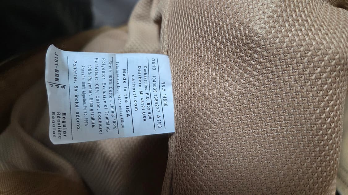 칼하트 J131 액티브 워크자켓 상품이미지6