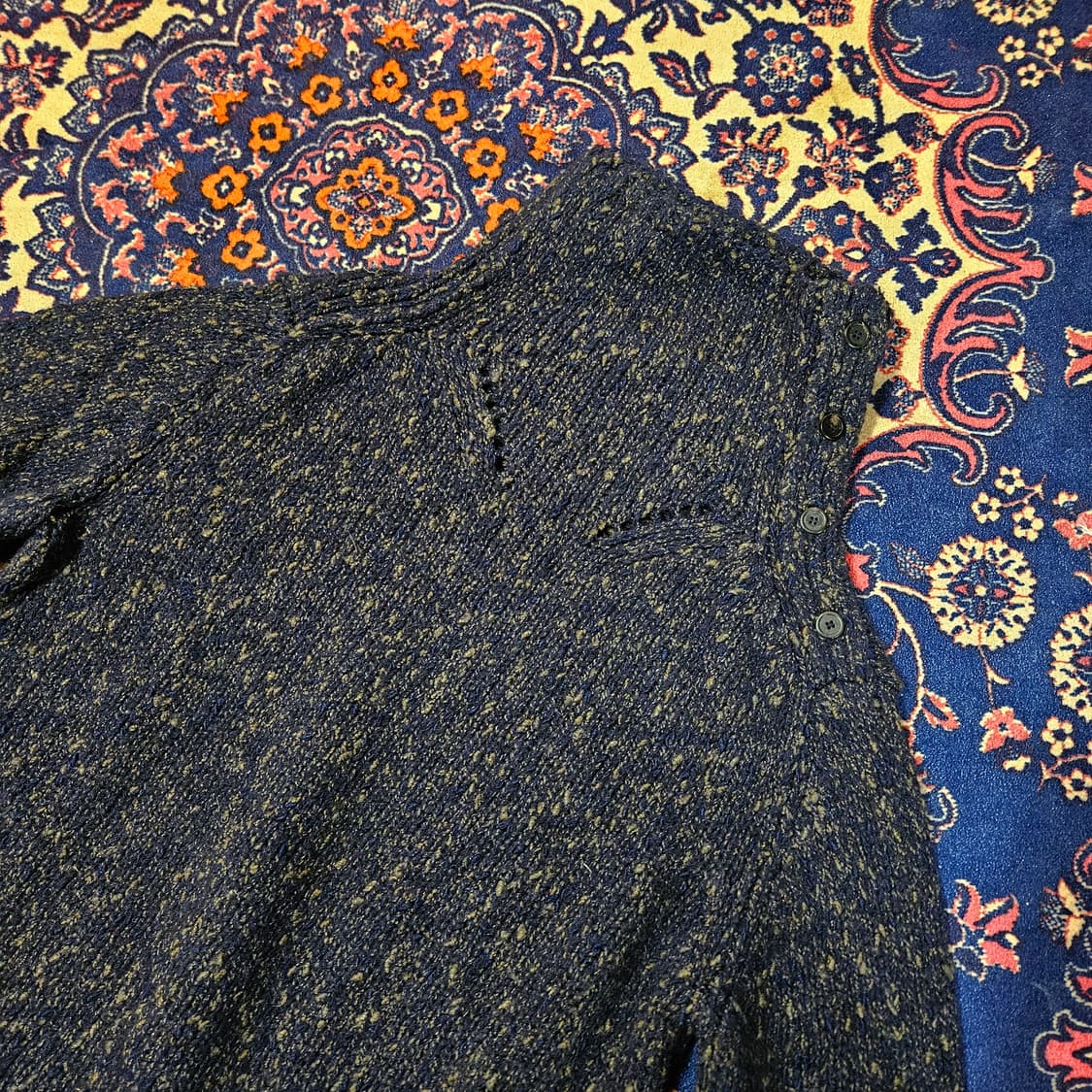 솔리드옴므(SOLID) 하이넥 버튼 스웨터 니트 48size 상품이미지4