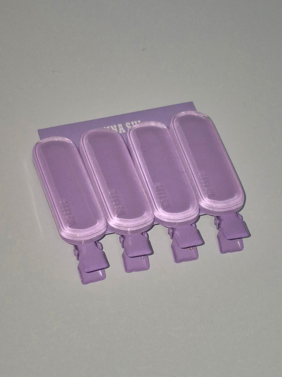 안나수이 로고 헤어핀 보라색 상품이미지1