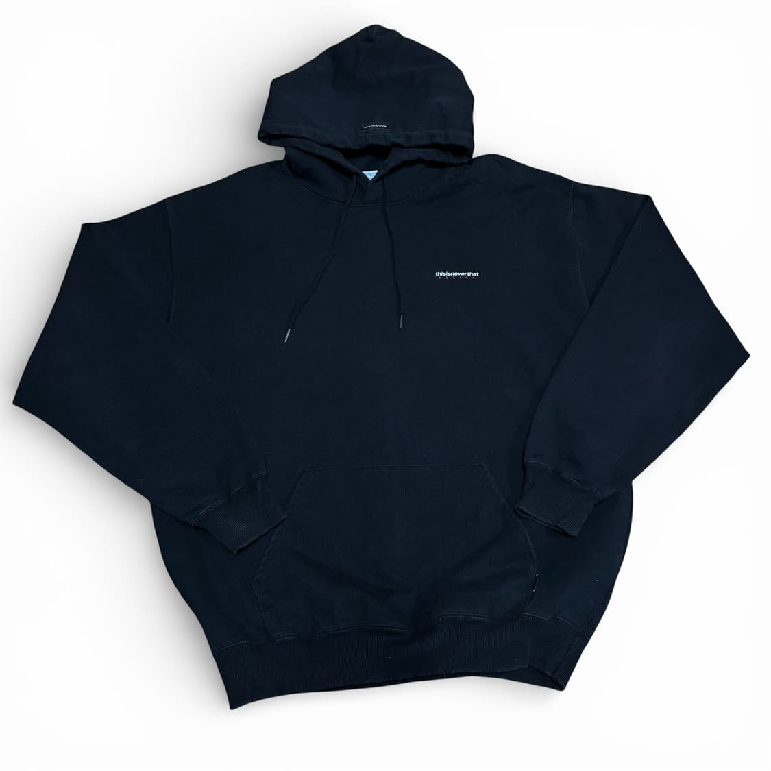 L 디스이즈네버댓 블랙 백로고 후드티 상품이미지2