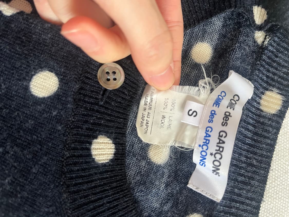 꼼데가르송 도트 가디건 상품이미지2