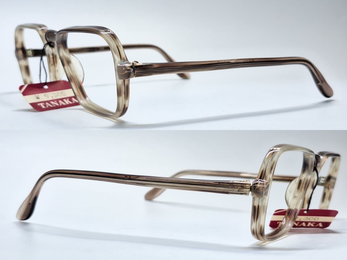 80s 이탈리아제 빈티지 데드스톡 미사용/스퀘어 뿔테 안경테 50mm 상품이미지9