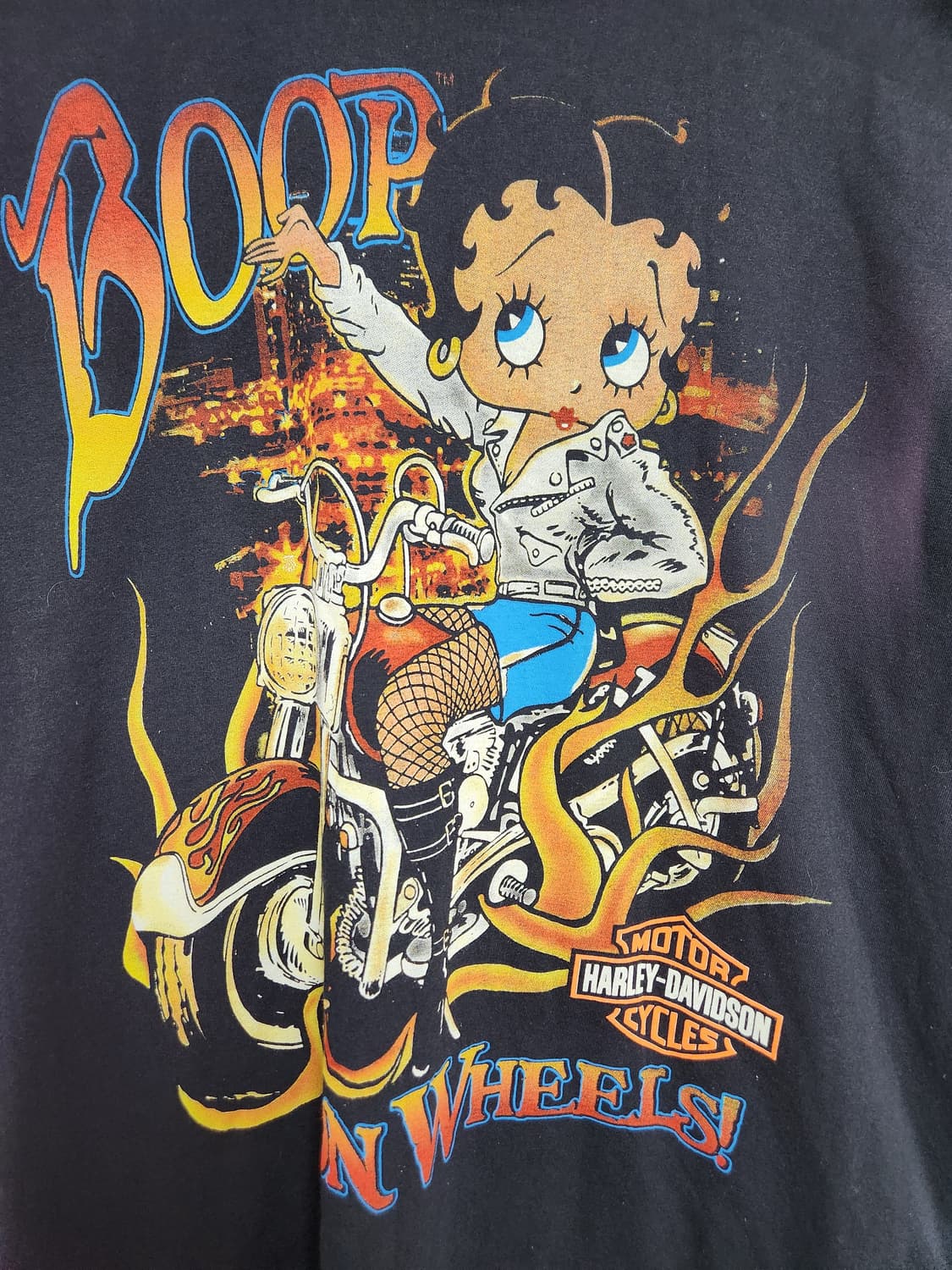 베티붑Betty 빅 그래픽 할리 티셔츠 L 상품이미지5