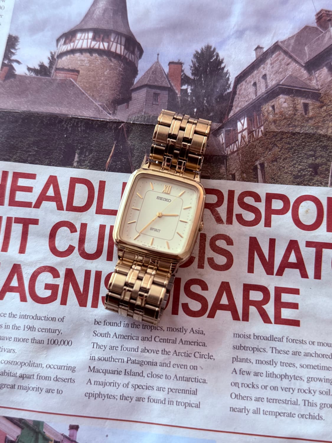 세이코 Seiko SPRIT 골드 쿼츠 클래식 탱크 상품이미지2