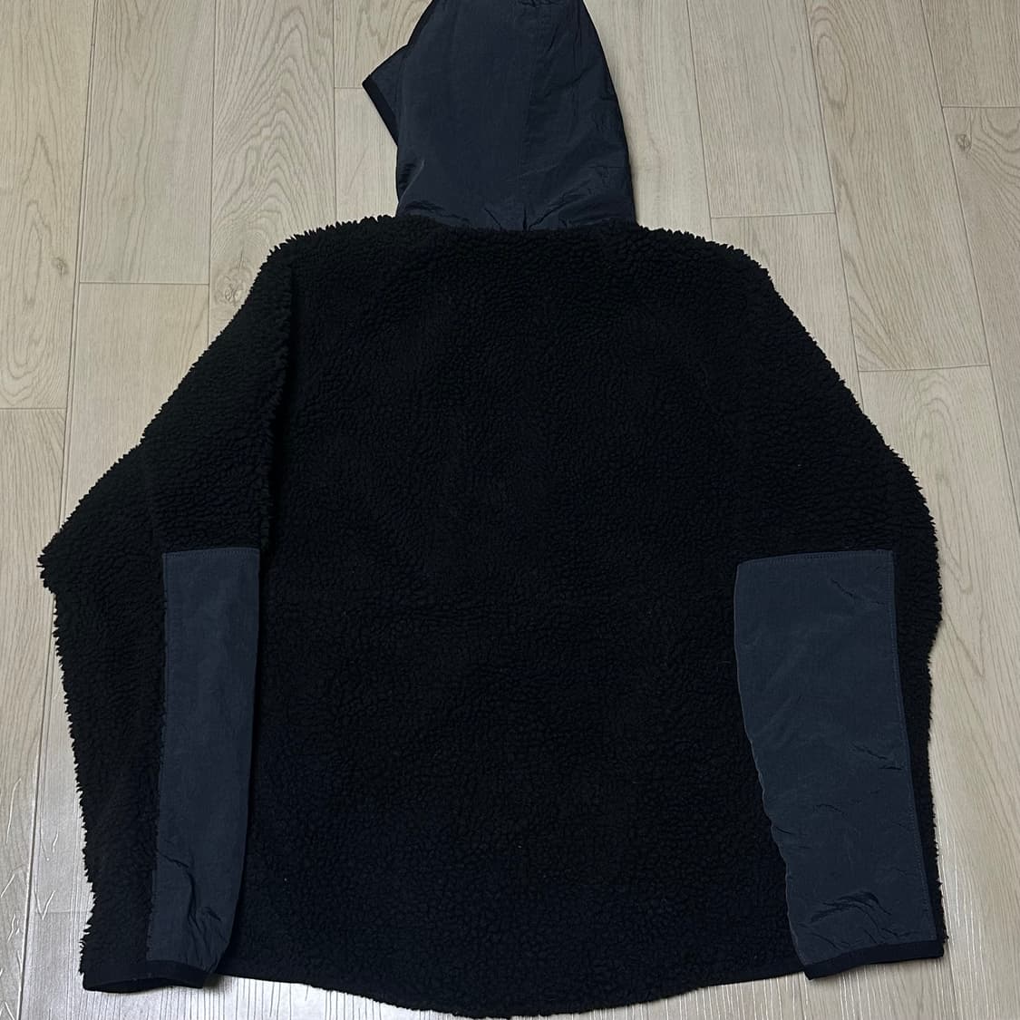 나이키 블랙 후드 후리스 반집업 상품이미지3