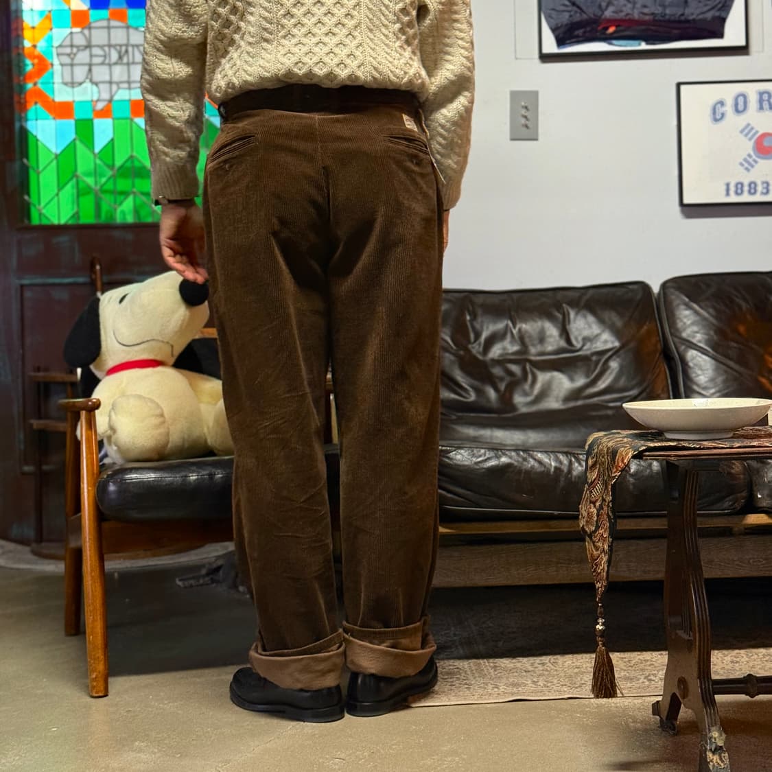 90‘s 폴로 랄프로렌 투턱 코듀로이 팬츠 34 상품이미지9