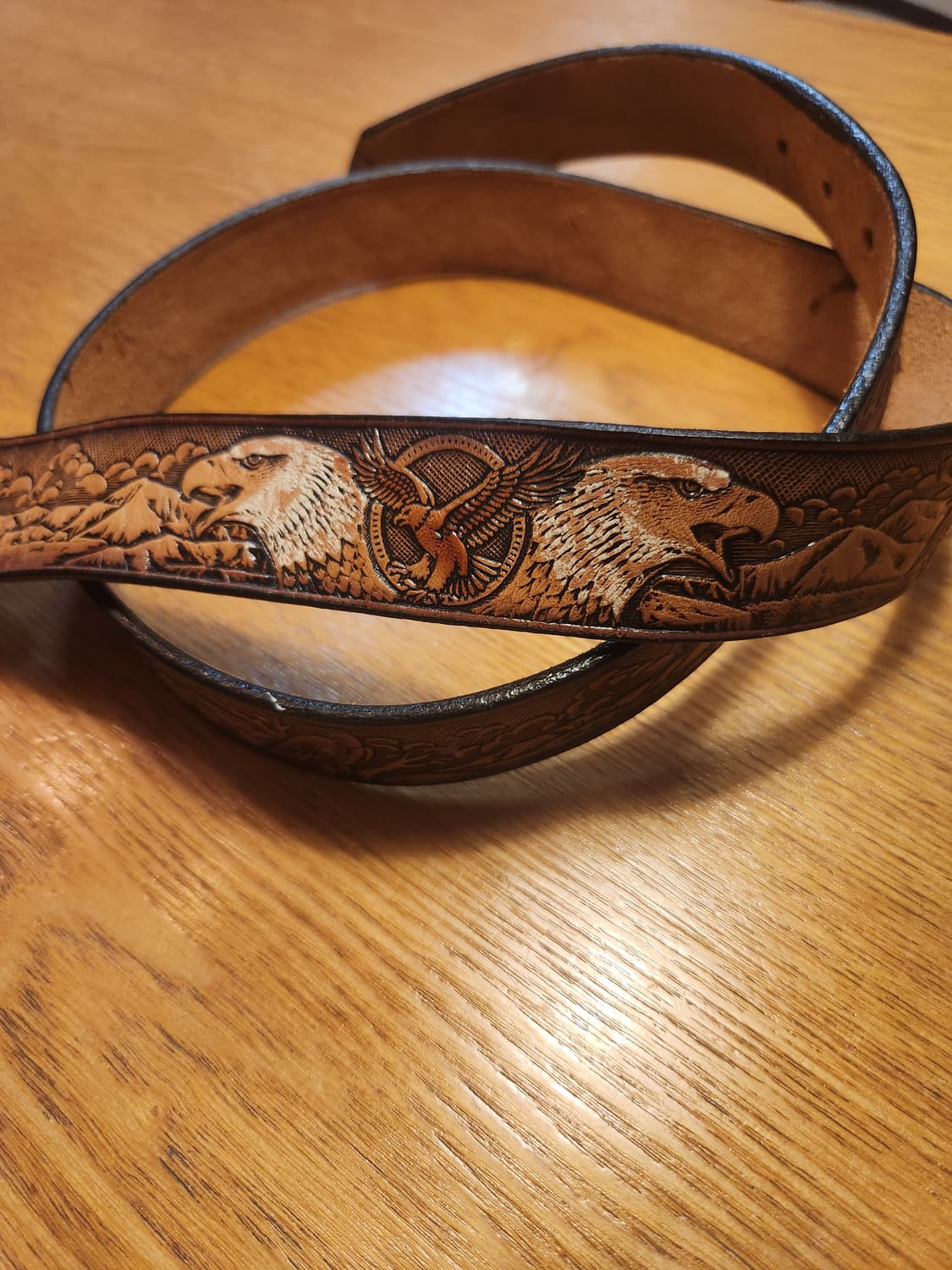 미국 빈티지 소가죽 핸드카빙 벨트 상품이미지7