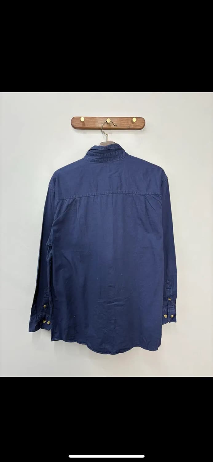 칼하트 네이비 버튼다운 워크셔츠 H1646 상품이미지4