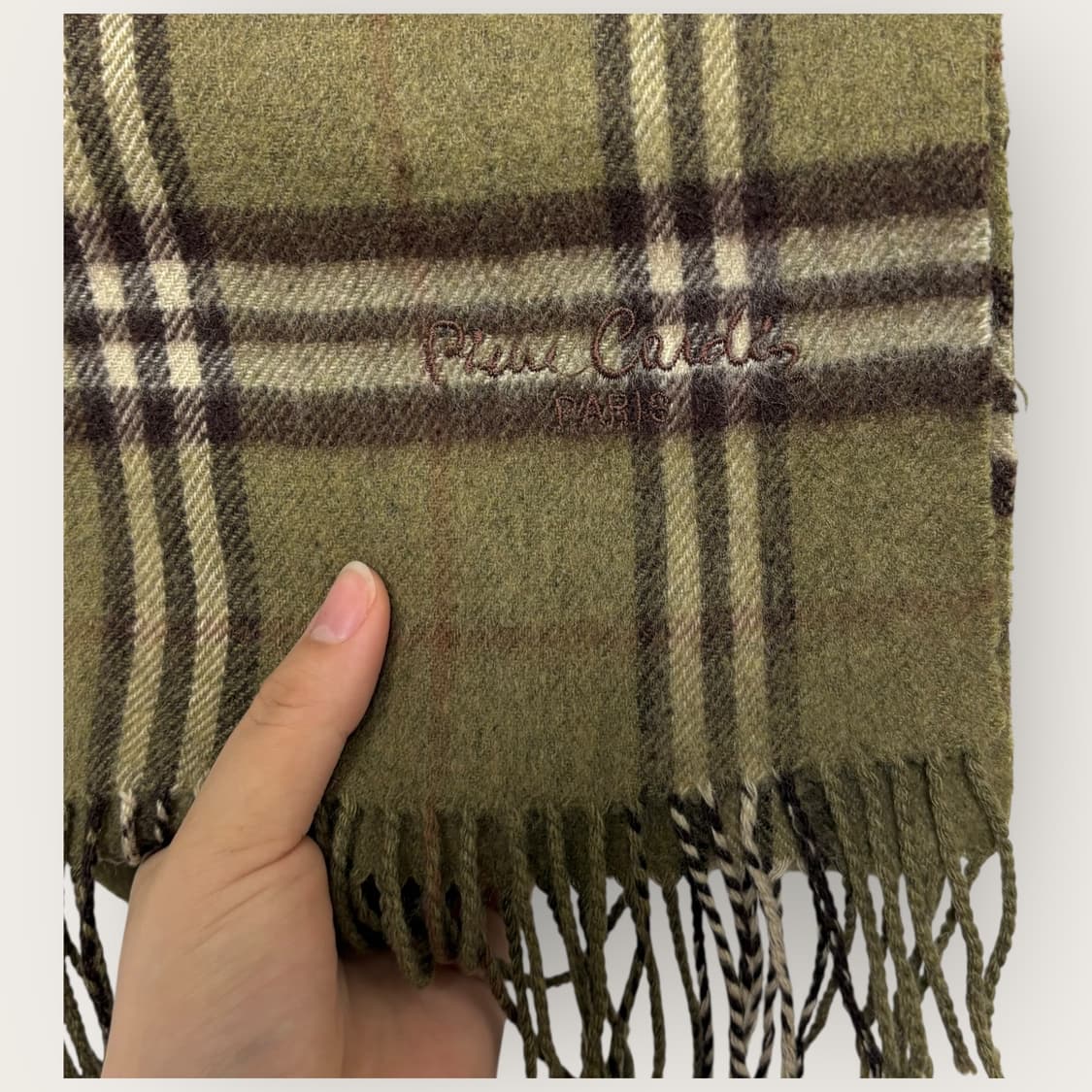 피에르가르뎅 체크 캐시미어 머플러 목도리 상품이미지2