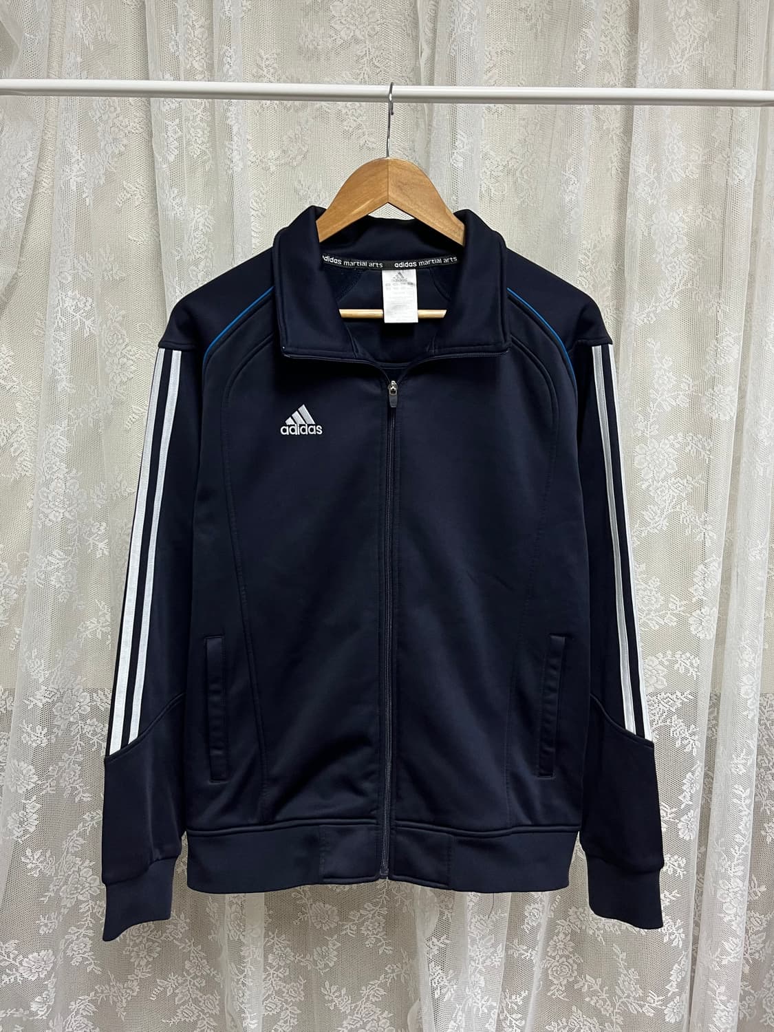 XL) 아디다스 마샬아츠 기모 트랙탑 네이비 상품이미지1