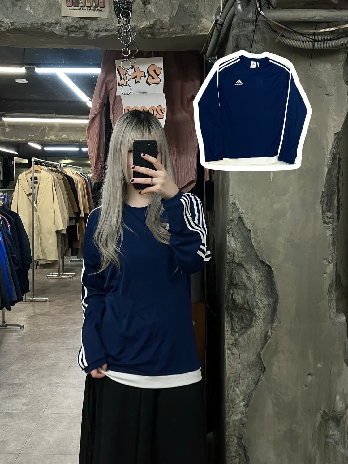 아디다스 삼선 롱슬리브 네이비 105 #csz3089 상품이미지1