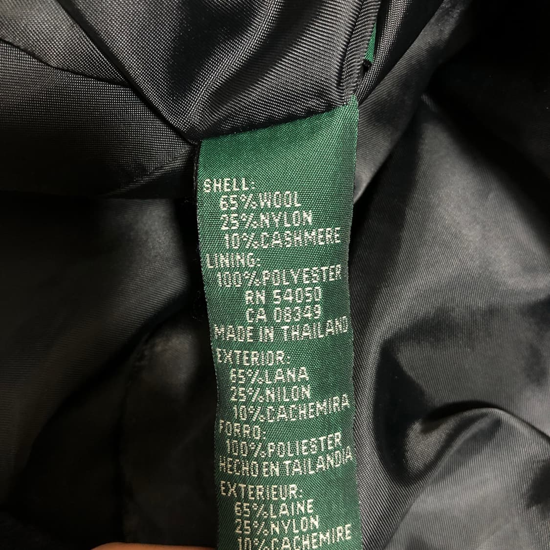 랄프로렌 타탄체크 울 캐시미어 블레이저 자켓 M 상품이미지8