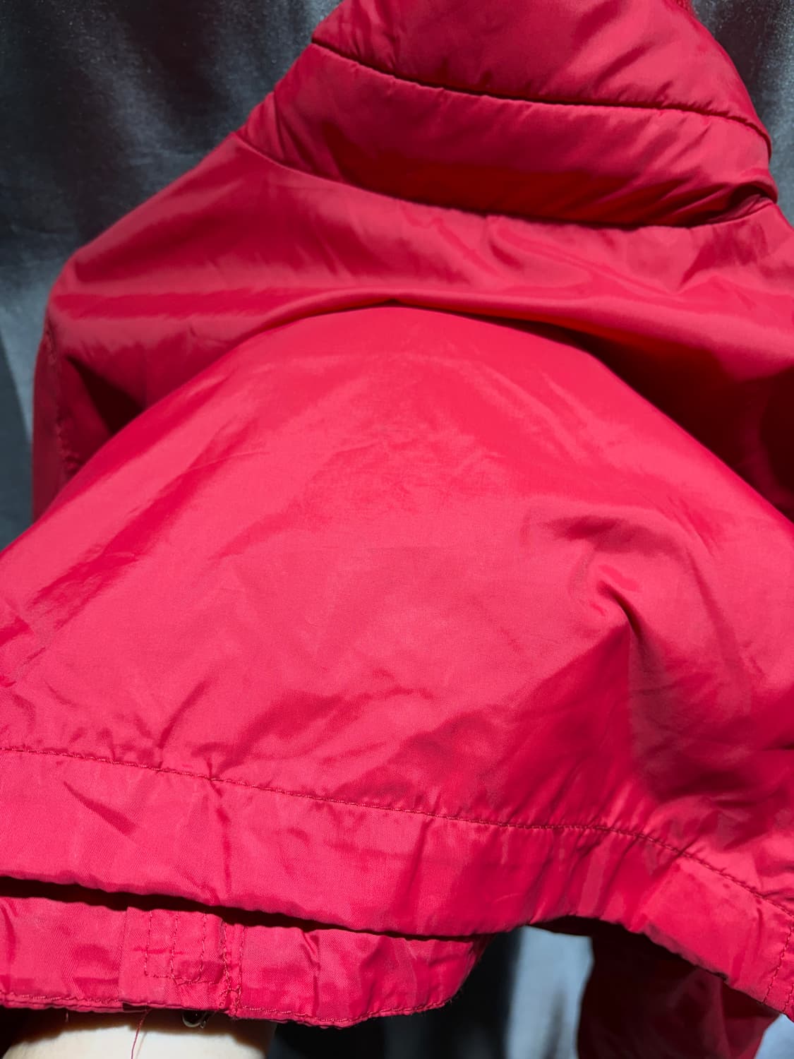 XL 아베크롬비 사슴로고 핑크레드 나일론 자켓 상품이미지7