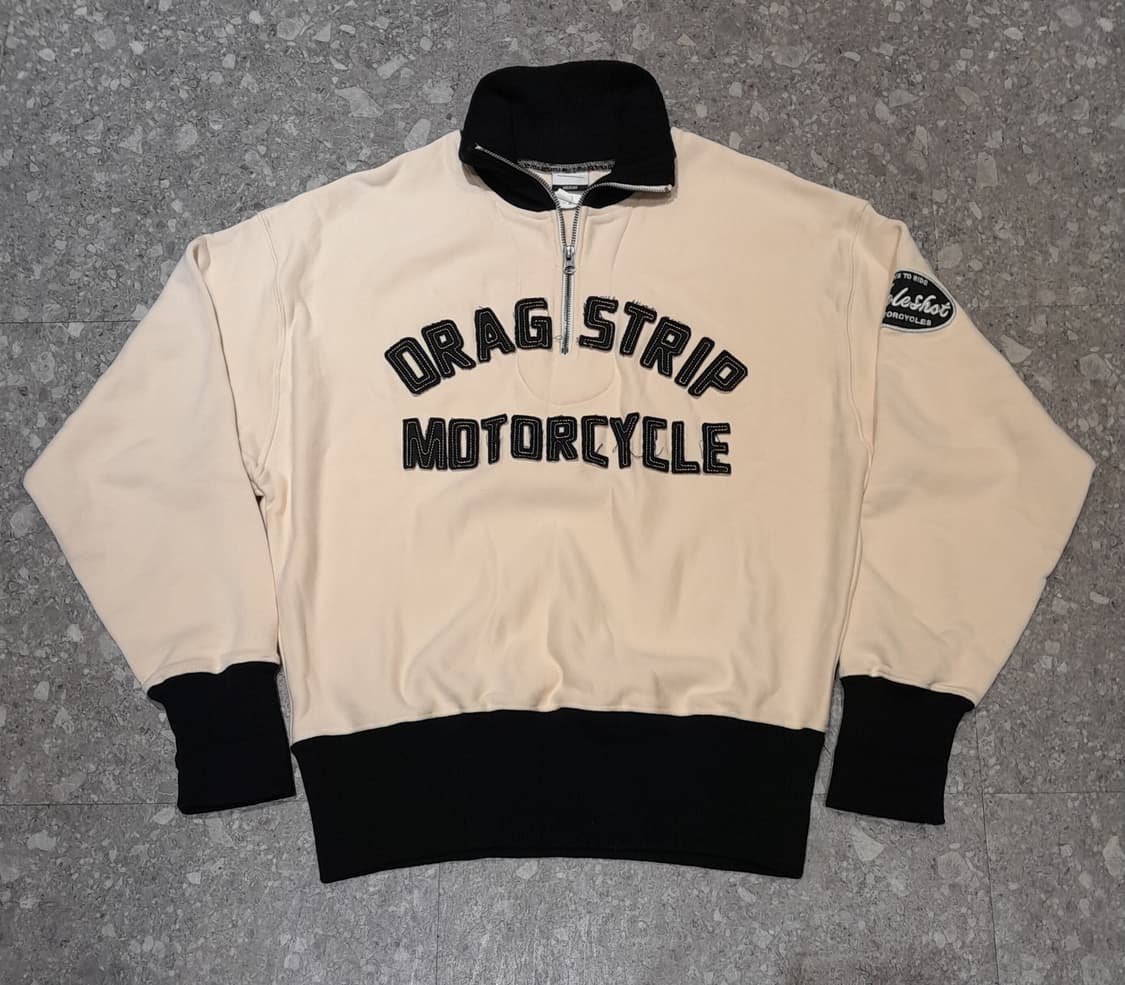 💥아웃스탠딩 하프 스웻셔츠 아이보리 (M) 
 상품이미지1