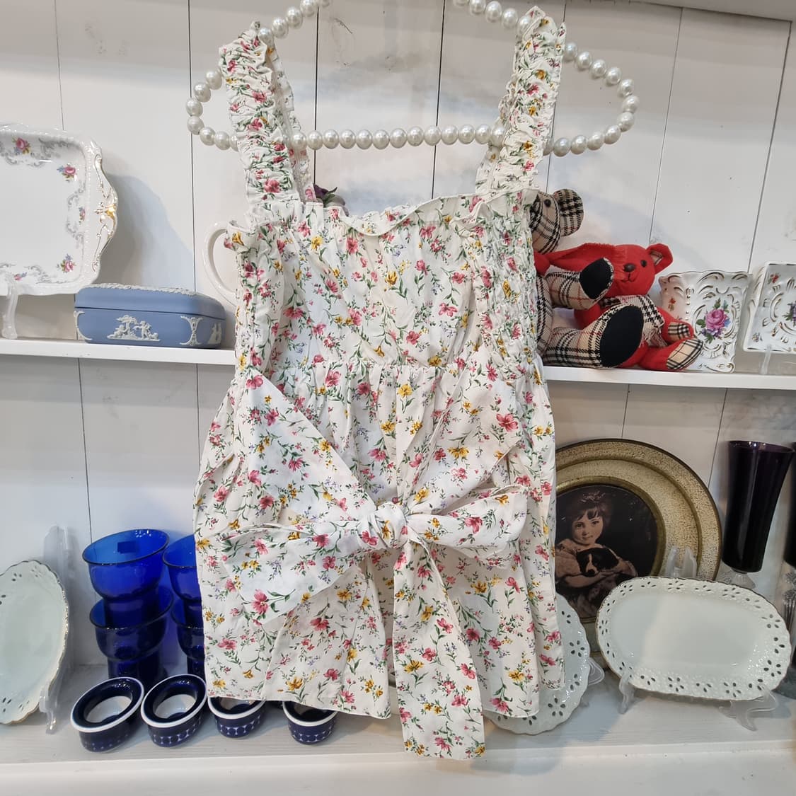 Liz Lisa 플라워 리본 숄더 블라우스탑 상품이미지3