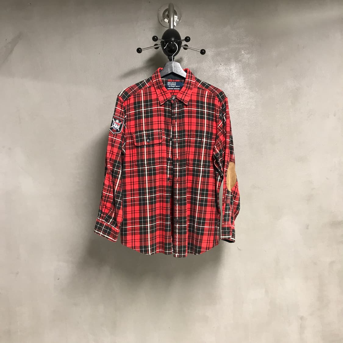 폴로 랄프로렌 체크 셔츠 레드 L 상품이미지1