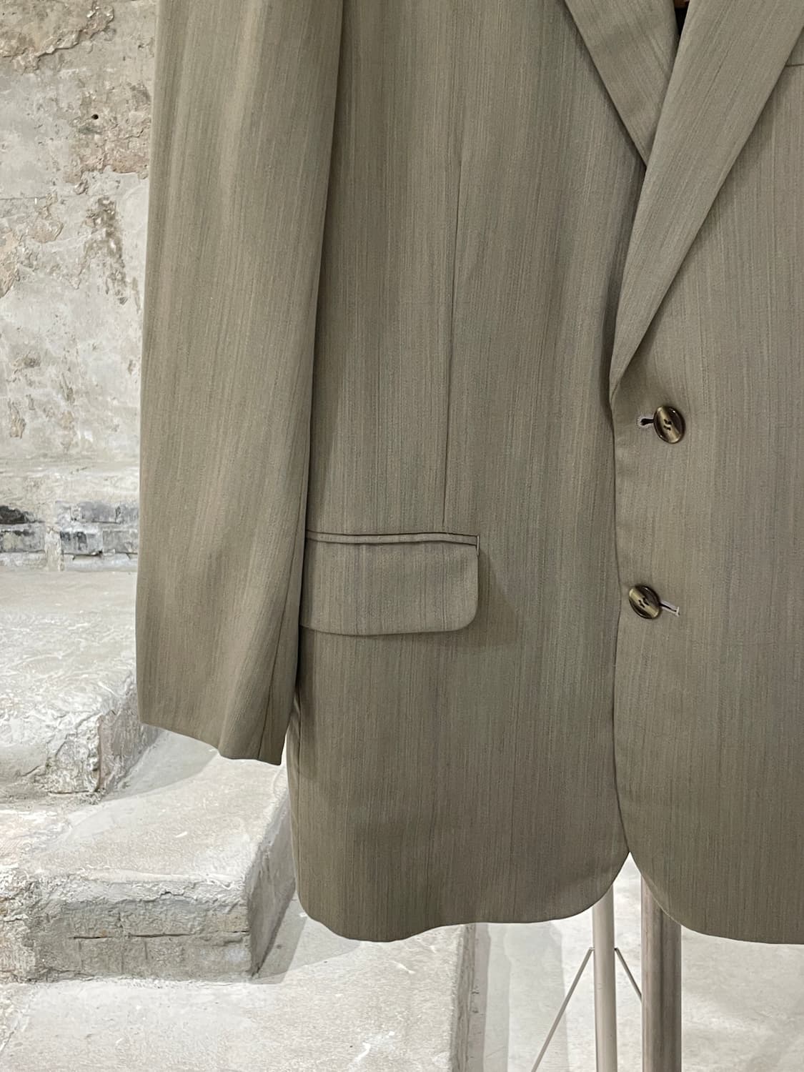 크리스찬 디올 무슈 라이트 카키 체크 2B 울 블레이저 상품이미지4