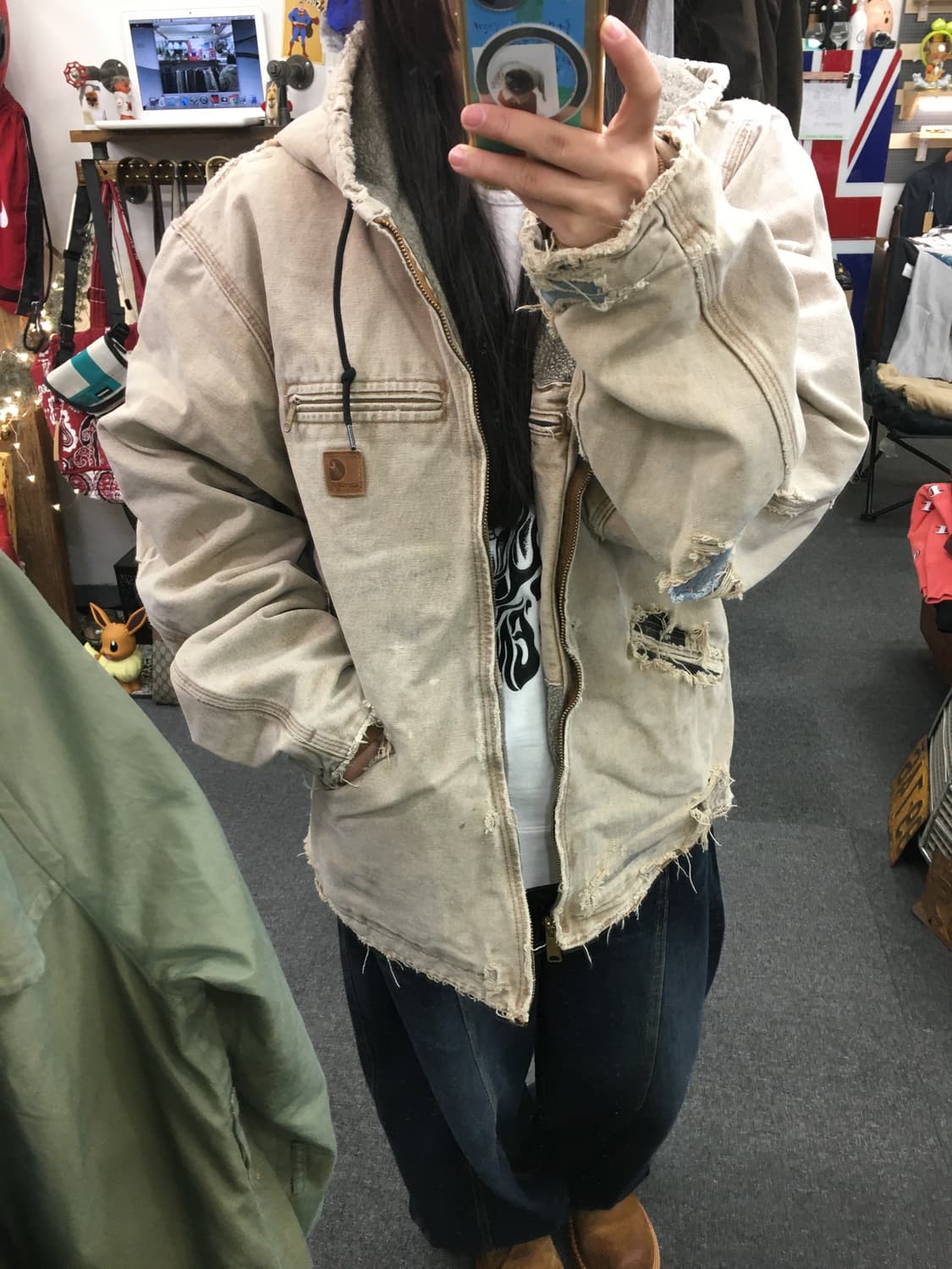 빈티지 칼하트 후드 워크자켓 상품이미지1