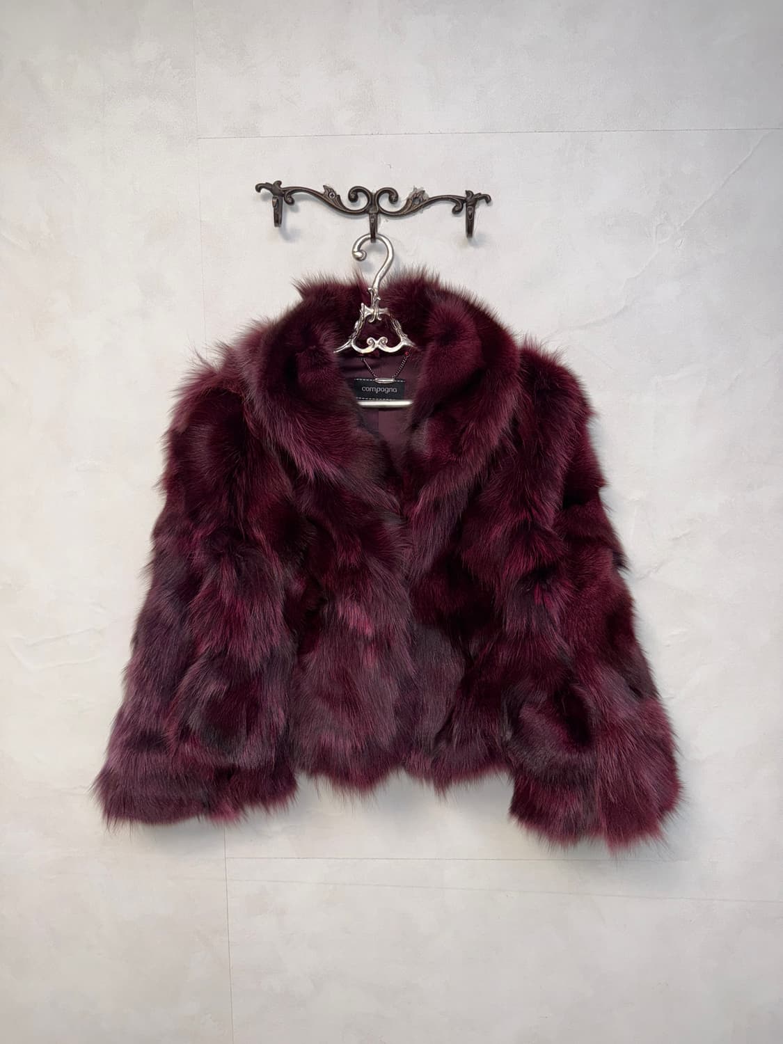 Cherry pink fox fur short jacket  상품이미지1
