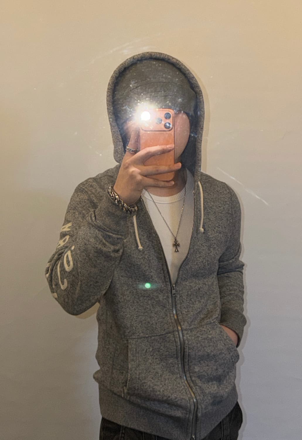 아베크롬비 y2k 레터링 후드집업 상품이미지2